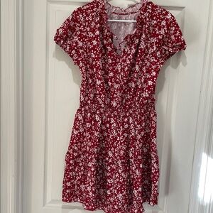 Burgundy Floral Dress
